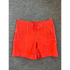 Athleta Bright Orange Cargo Swim/Active Shorts